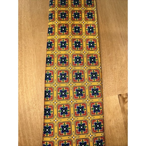 Cape Cod Neckwear Men's 55”x3" Vibrant Multi Color Silk Tie - Picture 6 of 7